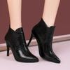 Новые женские носки-сапоги с острым носком, женские сапоги-лодочки на каблуке-лодочке, туфли-лодочки на шпильке, ботфорты, shorha, черные сапоги