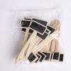 20pcs T-Shaped Wooden Plant Labels Nursery Garden Plant Labels Mini Blackboard Plant Labels Stake Tags Markers for Home Garden