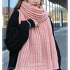 Autumn and Winter Thick Warm Women's Scarf Pure Color Knitted Casual Commuting Scarfs