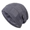 New Stylish Winter Hats For Men & Women Slouchy Warm Ski Beanie Hat Plain Pattern Design Add Fur Lined Thick Knitted Hat Bonnet Cap