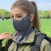 Защитная от УФ-излучения маска для лица из ледяного шелка, моющаяся, для тренировок на свежем воздухе