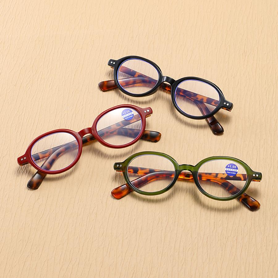 New Small Frame Hd Reading Glasses Women High Beauty Face Showing Small Anti Blue Light Presbyopia Glasses Retro Eyewear +1
