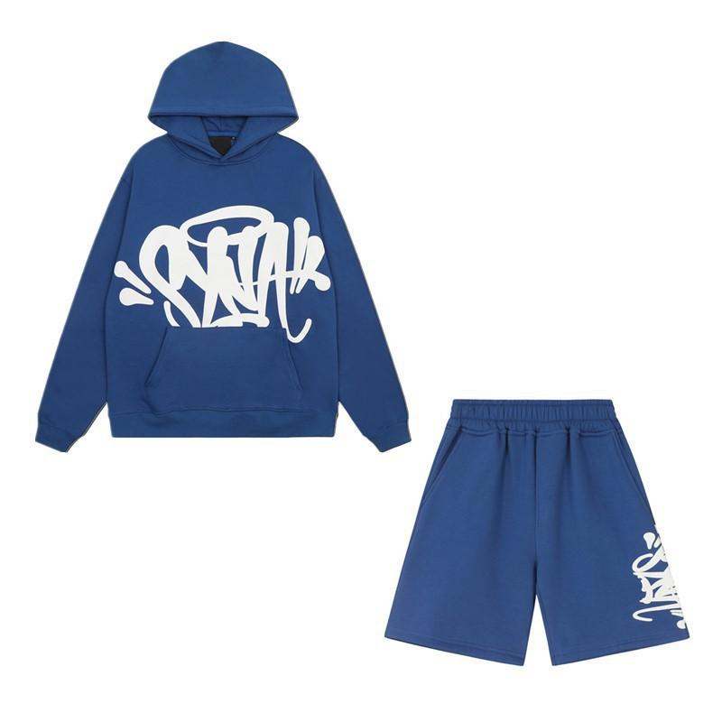 Unisex Y2K Streetwear Hoodie Jogger Set Cotton Blend Loose Fit Casual Outfit Men Women