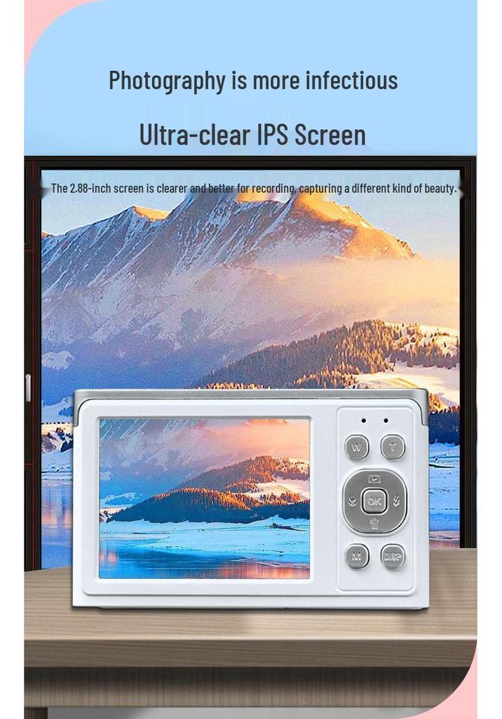 50MP HD Retro Mirrorless Camera with 4K Video for Vlogging & Selfies