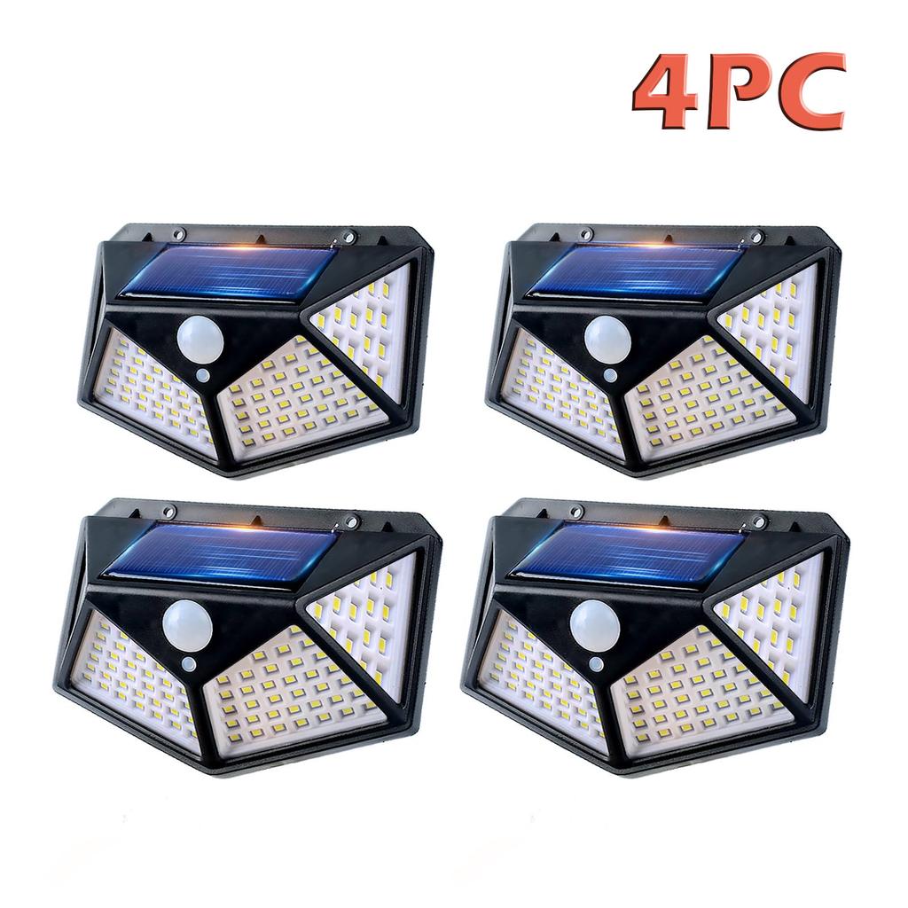 Уличный настенный светильник на солнечных батареях 100 светодиодов беспроводной датчик движения на солнечных батареях охранные светильники P65 водонепроницаемый 3 режима для сада, патио, двора, крыльца