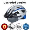 VICTGOAL MTB Road Bike Helmet for Men Women Visor Goggles LED Rear Light Mountain Bicycle Helmet Adults Racing Cycling Helmets