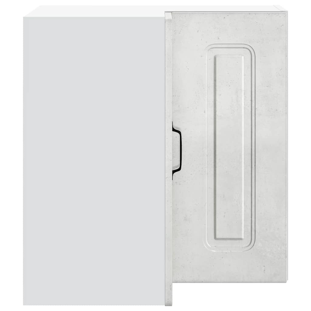 Kalmar Corner Wall Mounted Kitchen Cabinet Concrete Grey Particleboard