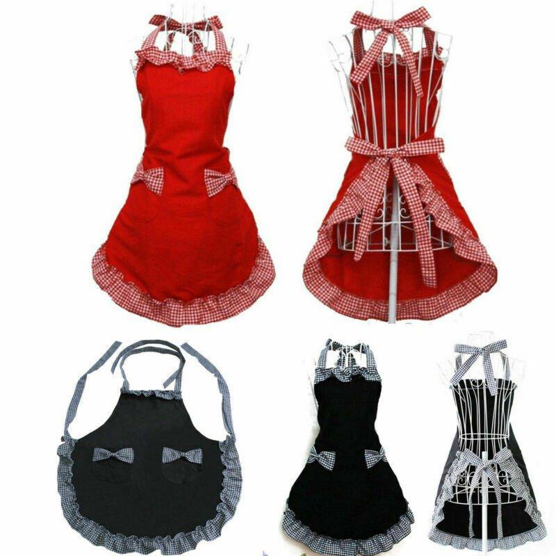 Карманы Бантик Чистка Милый Домашний Фартук кухня Приготовление пищи