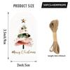 50 Sheets Handmade Christmas Packaging Label 10m Rope Paper Hang Tags  Clothes Packaging