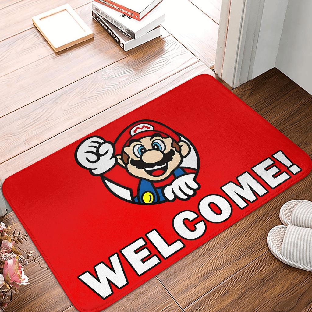M-Marios Super Bros Front Door Floor Entrance Mat Outdoor Bathroom Kitchen Doormat Garden Carpet Rug