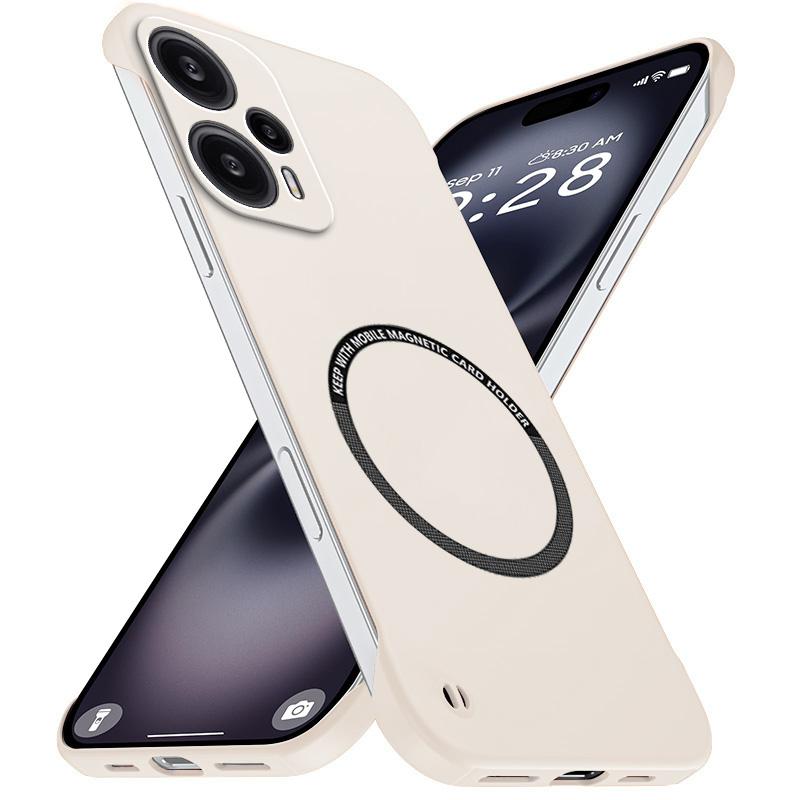 Магнитный тонкий чехол для Xiaomi POCO F5 POCOF5 Pro 5G Безрамочный чехол для телефона Матовый ударопрочный жесткий ПК-чехол с защитой от царапин Безрамочная амортизирующая броня