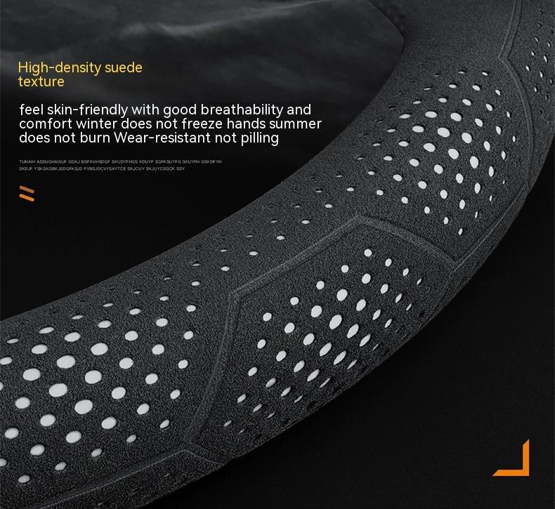 CNE1 Car Carbon Fiber Leather AntiSlip Steering Wheel Cover Jeep Grand Cherokee Wrangler Renegade Patriot Commander Compass Gladiator