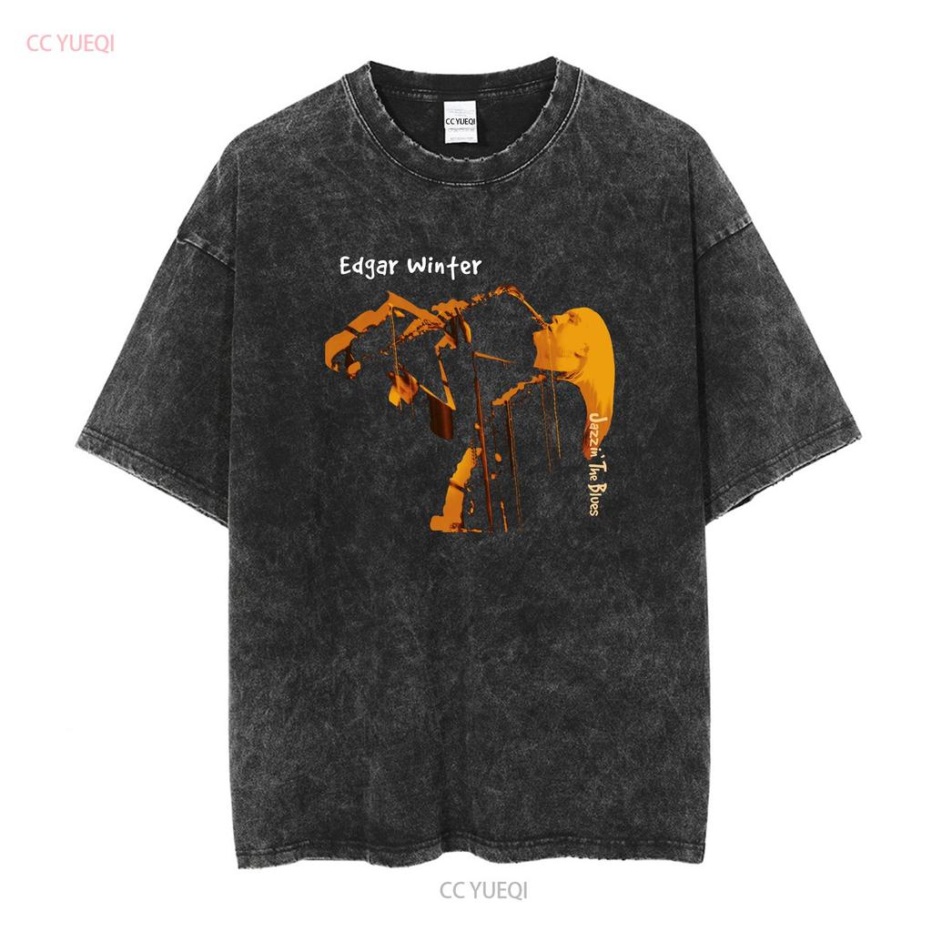 Cotton T shirt Jazzin the Blues Edgar Winter Music Ringo Starr vintage Washed Soft designer clothes Unisex Stylish Breathable