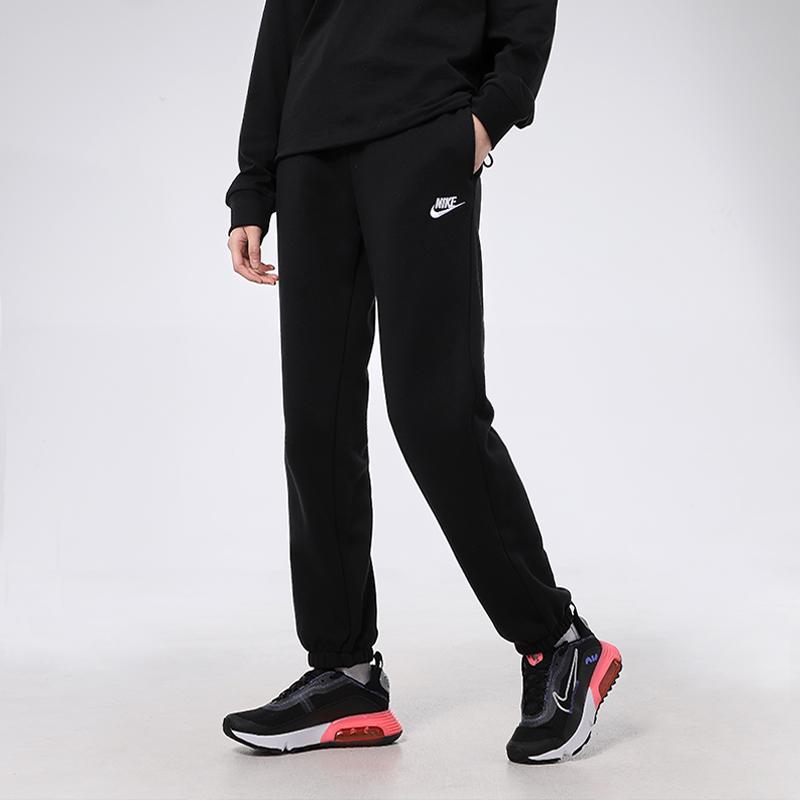 Nike Спортивные беговые фитнес-тренировочные трикотажные спортивные штаны с манжетами женские низы черного цвета BV4092-010