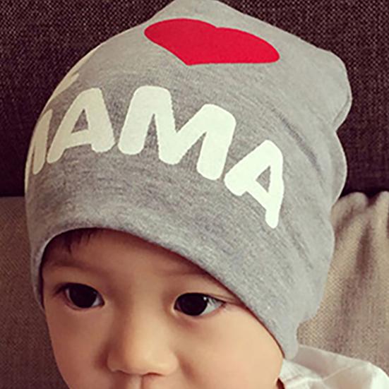 Детская шапочка унисекс с сердечком, хлопковая мягкая теплая вязаная шапка для детей и младенцев