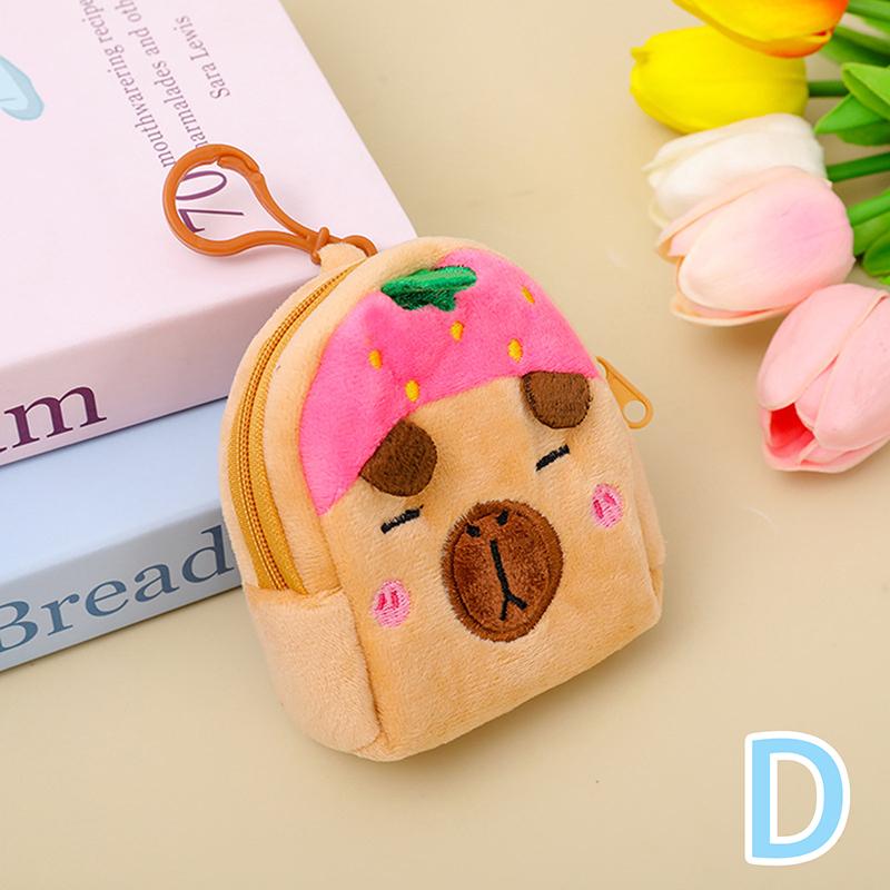 Kawaii Capybara плюшевый брелок мультфильм мини-кошелек для монет автомобиль школьная сумка кулон популярный модный милый подарок