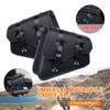 Universal Motorcycle Saddlebags Side Tool Bag Luggage Saddle Bag Pouch Black PU Leather for Honda/Suzuki/Kawasaki/Yamaha