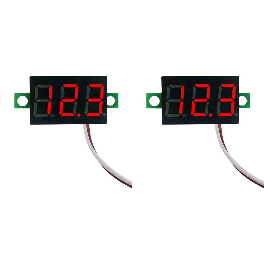 1-10 шт. 2 провода Мини-цифровой вольтметр со светодиодным дисплеем DC 5V-30V 0,28 дюйма Цифровой вольтметр-тестер DC Детектор напряжения питания