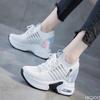 Fashion Women's Sneakers Spring Sequined Casual Shoes Women Platform Heels Wedges Height Increasing 2025 Knitted Ladies Vulcanized Shoes