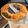 Snack Bowl For Stanley Cup 40oz Portable 5 Compartment Serving Tray Silicone Fruit Candy Platters Party Cracker Food Storage
