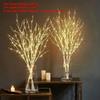 1pc White Birch Branch Lights Battery Operated 20 LED Fairy Lights Lighted Willow Branches for Home Bedroom Fireplace Inside Outdoor Decoration