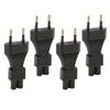 4PCS  Male To IEC320 C5 Power Adapter 2.5A  Plug and Play Power Socket Adapter