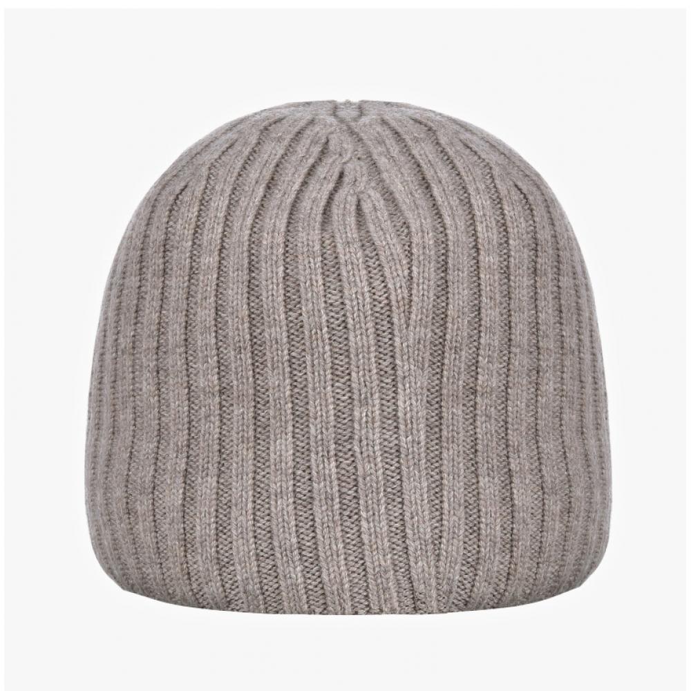 Шапка бини Acne Studio C40387 Серо-бежевый меланж Drn нашивка с логотипом Face