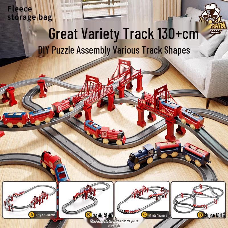 Набор электрического высокоскоростного поезда для детей – Развивающая игрушка с моделью железной дороги, Идеальный подарок на день рождения.