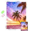 Полный квадратный/круглый алмаз живопись закат пляж фотографии стразы 5D алмазная вышивка кокосовая пальма мозаика подарок ручной работы