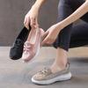 Women Spring Breathable One Step Casual Shoe Low Top Flat Bottom Fly Weaving Lazy Walking Shoe 35-43