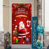 Рождественский занавес, баннер, многоразовый, легко повесить, праздничный дверной чехол для украшения дома, фотосъемка