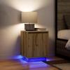 VidaXL Bedside Cabinets LED Lights 2pcs Artisan Oak 38x34x50cm, Side Table, Bedside Cabinet, Side Table 861282
