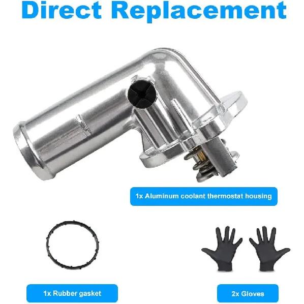 For Jeep Wrangler JK 2018 Grand Cherokee 2011-2020 Dodge Durango 2011-2015 Coolant Aluminum Thermostat Housing 5184651AG