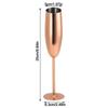 Бокал для вина из нержавеющей стали Rose Gold, бокал из нержавеющей стали 304, элегантные бокалы для шампанского, свадьба