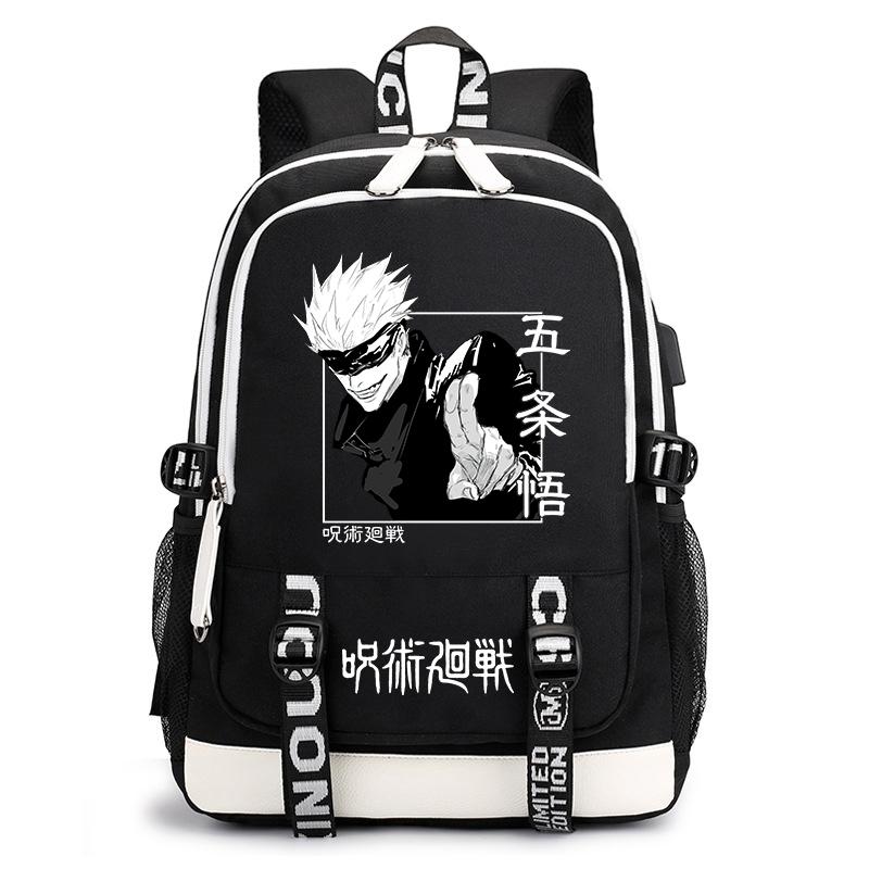 Jujutsu Kaisen Принт Школьный рюкзак Повседневный Аниме Daypack для Мальчиков Девочек Школьная сумка Легкий
