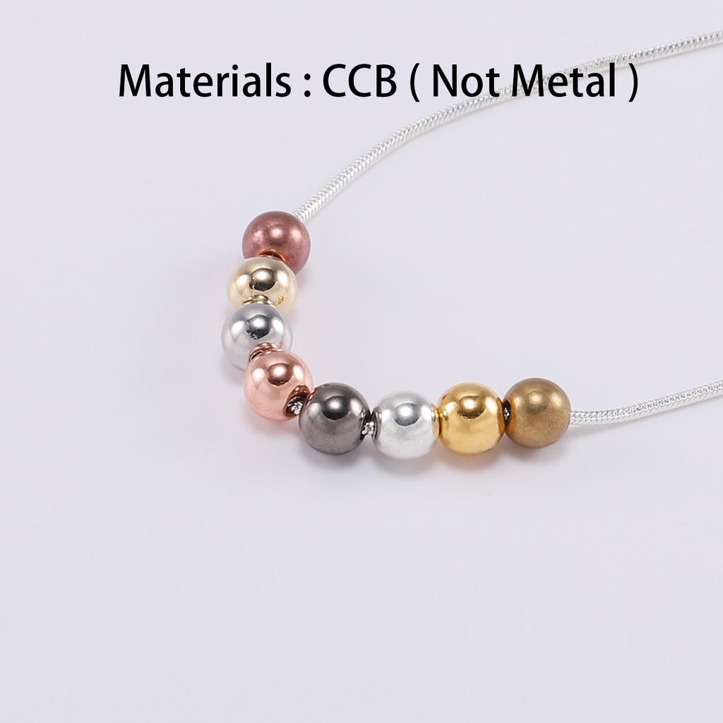 Круглые шарики-разделители CCB для изготовления украшений своими руками - Золотой, Серебряный, Розовое золото, Бронзовый, Черный - 3-12 мм, 30-400 штук