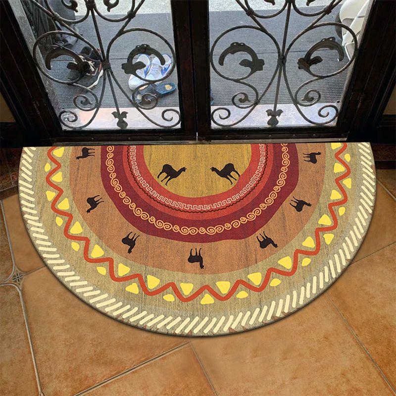 Полукруглый коврик для пола в европейском стиле, противоскользящий и впитывающий коврик у входа в ванную комнату, коврик для бытовой двери, грязеотталкивающий коврик для ног