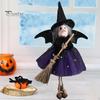 Украшение Ведьмы на Хэллоуин Мягкая Ткань Марлевая Юбка Мини-Метла Фаршированная Кукла Ведьмы Висит Орнамент Фестиваль Фигурка Ведьмы Подвеска Украшение Хэллоуина