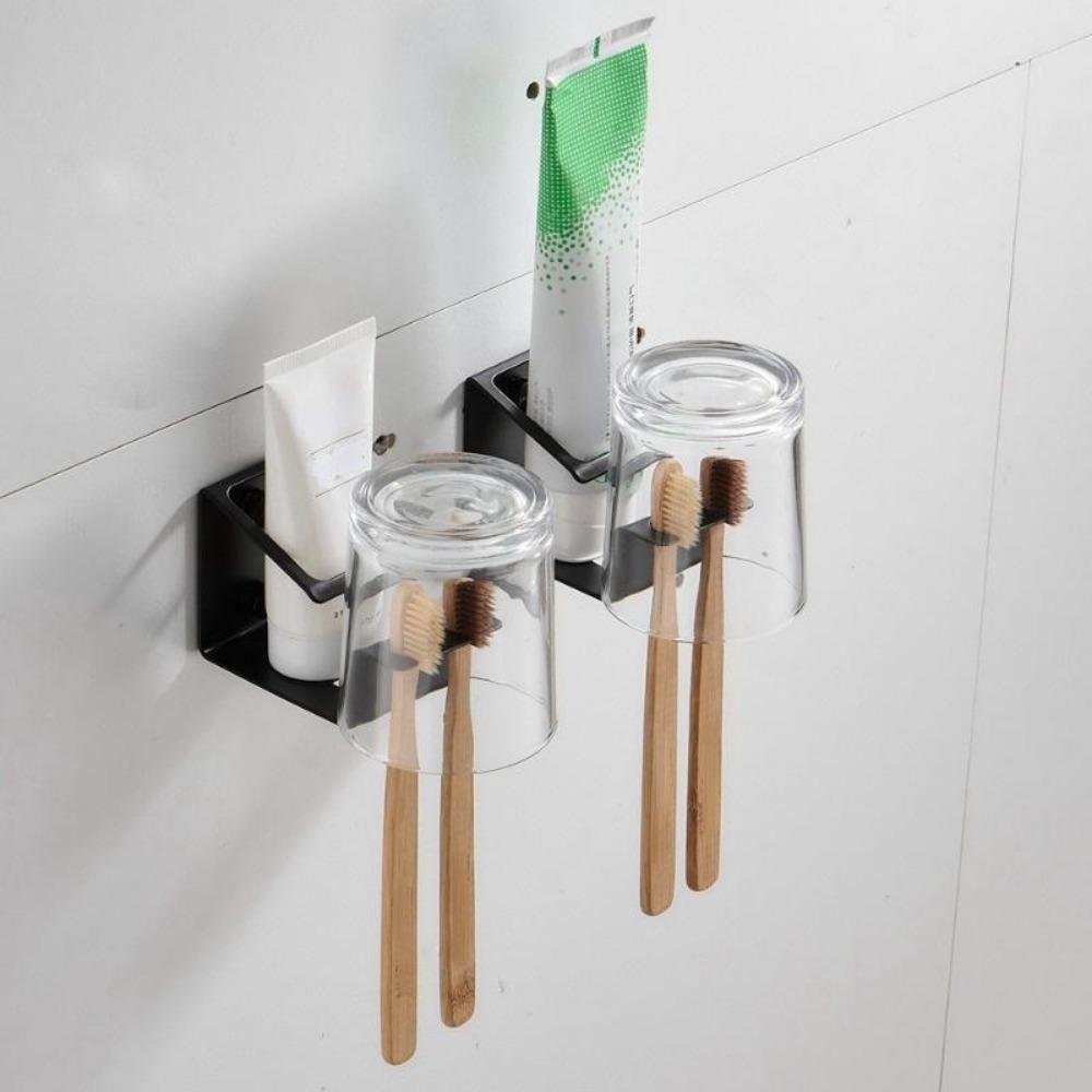 Держатель для зубной щетки из нержавеющей стали, креативный держатель для зубной пасты, подстаканник для зубной щетки, полка для ванной комнаты, аксессуары для дома