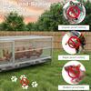 Large Stainless Steel Chicken Cage 150cm Farm Poultry House with Rainproof Cover and Feeding Trough for Poultry Breeding