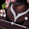 Bridal Jewelry Four-Piece Wedding Dress Dinner Accessories Middle East Full Zircon Necklace Bracelet Ring Earring Set