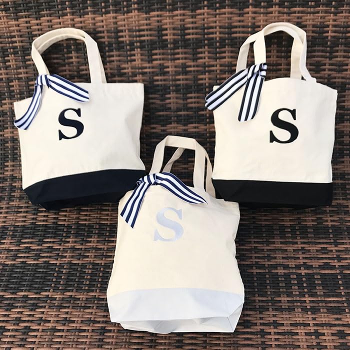 Мини-сумка-тоут Shelly Mimi с вышитыми инициалами, Черная, Маленькая, 521293001