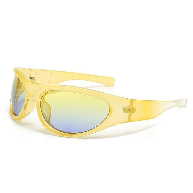 Солнцезащитные очки в стиле панк, мужские, индивидуальные, очки с технологией будущего, вогнутые солнцезащитные очки для женщин