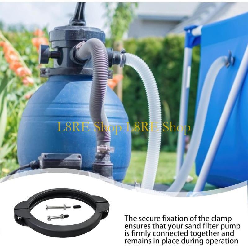 L8RE Sand Filter Clamp Collar Rings Flange Valves Clamp Pool Maintenance Set