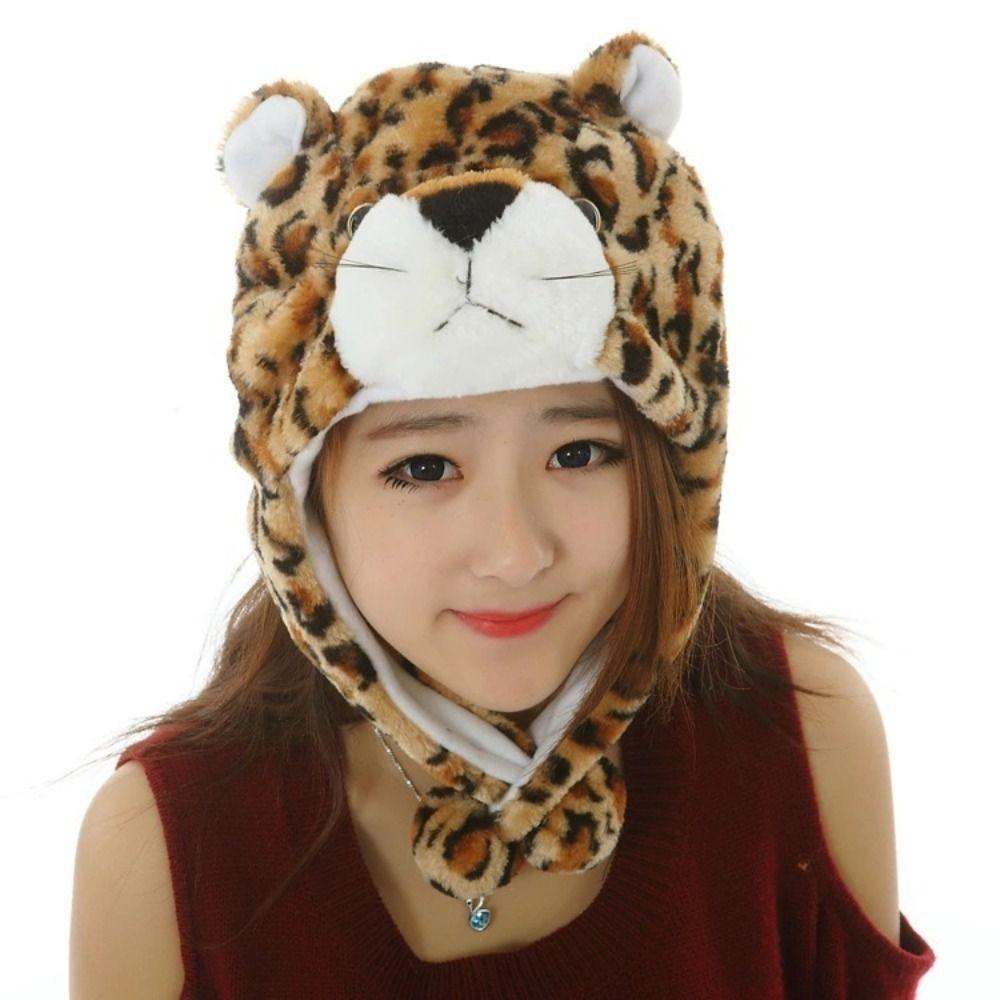 Neck Warmer Plush Moving Hat Animal Animal Hat Headgear Bomber Hat Animal Earflap Hat Christmas