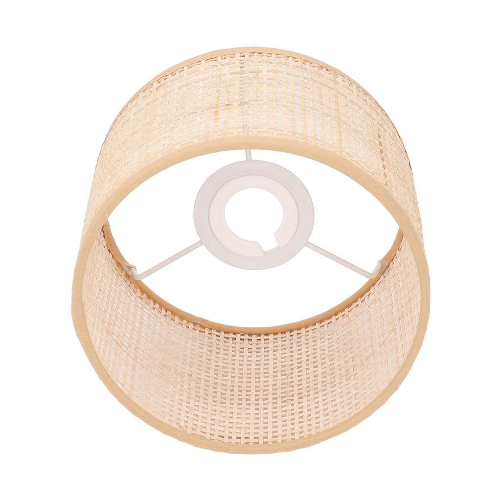 Rattan Lamp Shade Replacement Woven Basket Chandelier Vintage Hanging Table Floor Light Cover E27