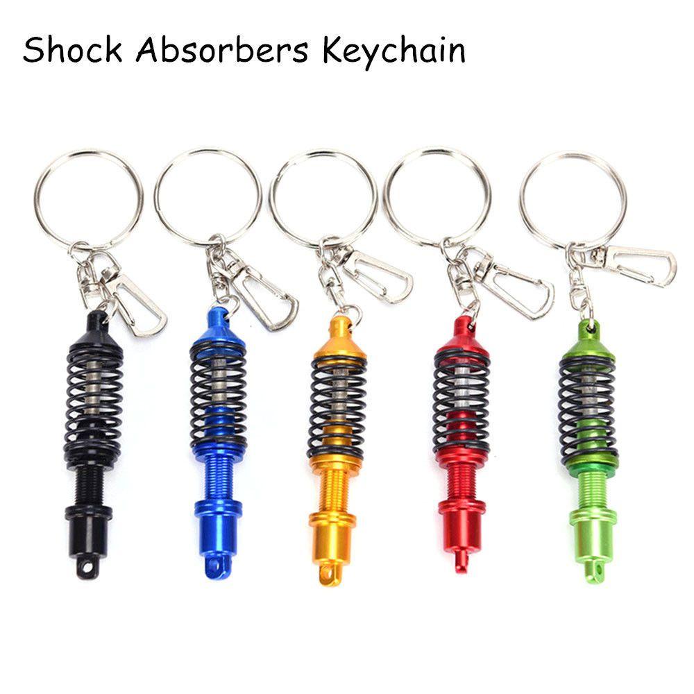 Gift Shock Absorber Alloy Keychain Keyring Adjustable Coilover Spring Key Ring