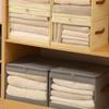 Квадратный тканевый ящик для хранения на молнии, складной, с прозрачным окошком, для хранения одежды, штабелируемый, с ручкой