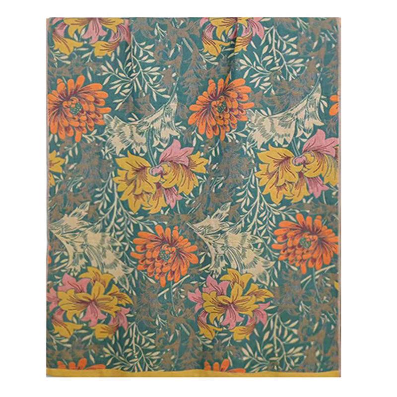 90 X180cm Absorbent Quick Drying Floral Large Bath Towels 4 Layer Gauze Towel Cotton Blanket Boho Jacquard Air Conditioning Thin Comforter Blanket 1pc