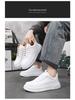 Men's Trendy Breathable White Sneakers - Versatile, Height-Increasing, Thick Sole Casual Sports Shoes